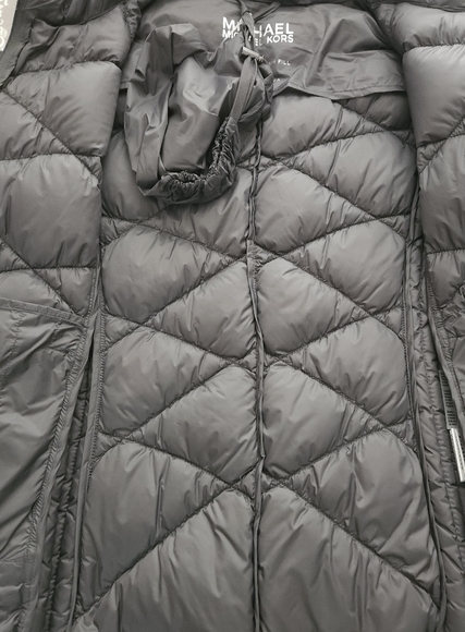 Michael Kors Quilted Packable Hooded Puffer Jacket ~GUN METAL ~SMALL **NEW - Picture 9 of 15